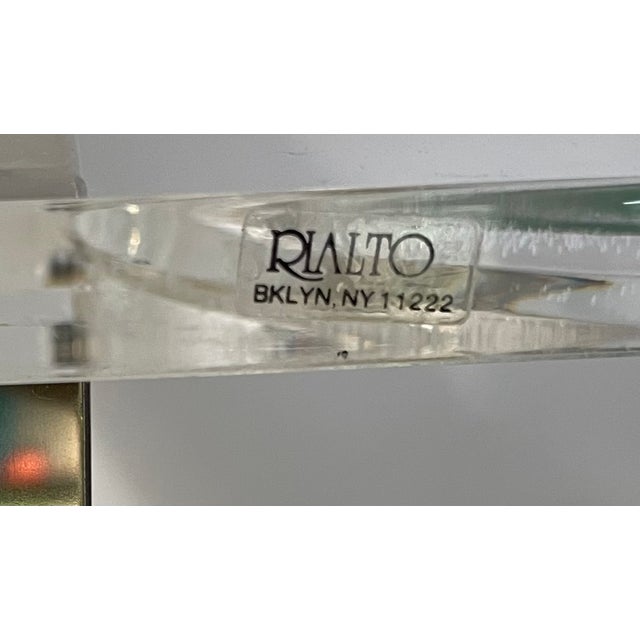 Vintage Rialto New York Mid-Century Modern Lucite Lighted Vanity Mirror For Sale - Image 11 of 13