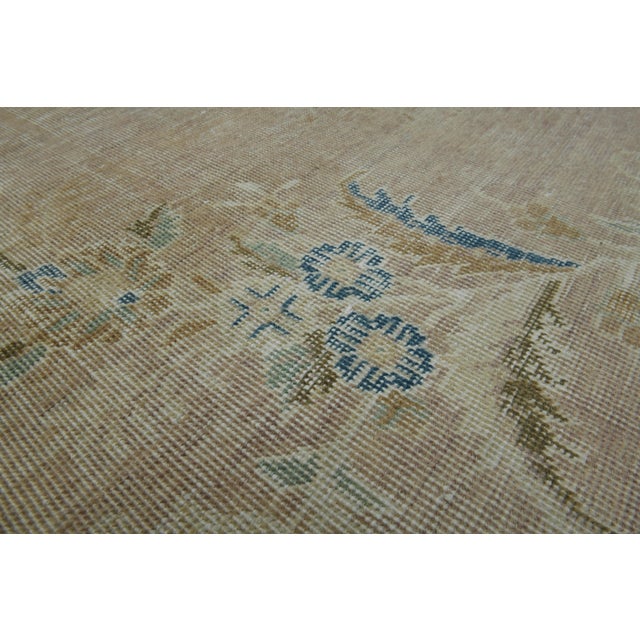 Orange 1970s Vintage Persian Handmade Wool Cotton Orange Brown Area Rug For Sale - Image 8 of 11