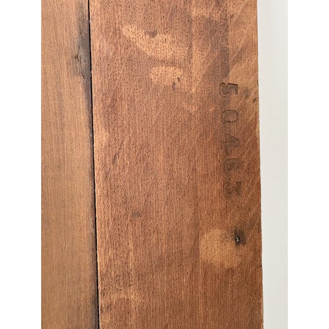 Brown Architectural Oak Wall Mirror with Crossette Corners, France, 1920s For Sale - Image 8 of 11
