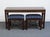 Chippendale Hickory Chair Banded Mahogany Traditional Chippendale 51" Accent Sofa Table W. Two Benches 150-10 For Sale - Image 3 of 13