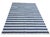 Textile Handmade Cotton Area Rug, Vegetable Dyed, Blue and Orange Striped Dhurrie -6'x9' For Sale - Image 7 of 13