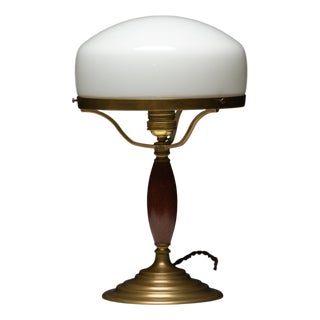 Mid-Century Modern Table Lamp in Brass with Original Patina, 1950s For Sale