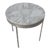 1970s Mid Century Chrome Marble Side Table in the Style of Nico Zographos For Sale