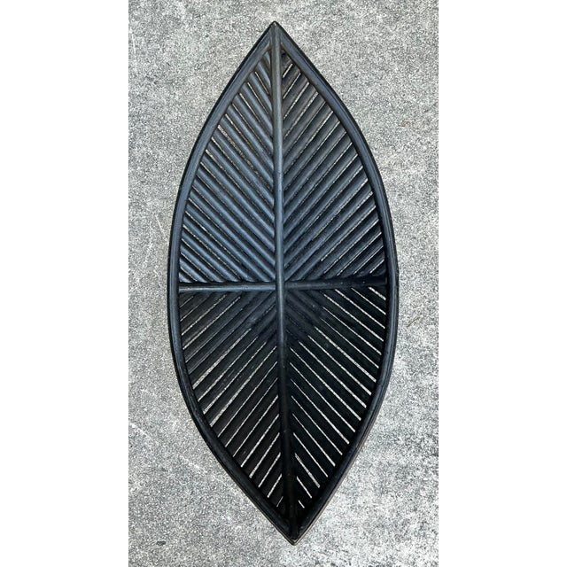 Vintage Rattan Leaf Bowl For Sale - Image 4 of 12