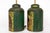 Late 19th Century Large Green Hand-Painted English Tea Canister Lamps - a Pair For Sale - Image 9 of 11
