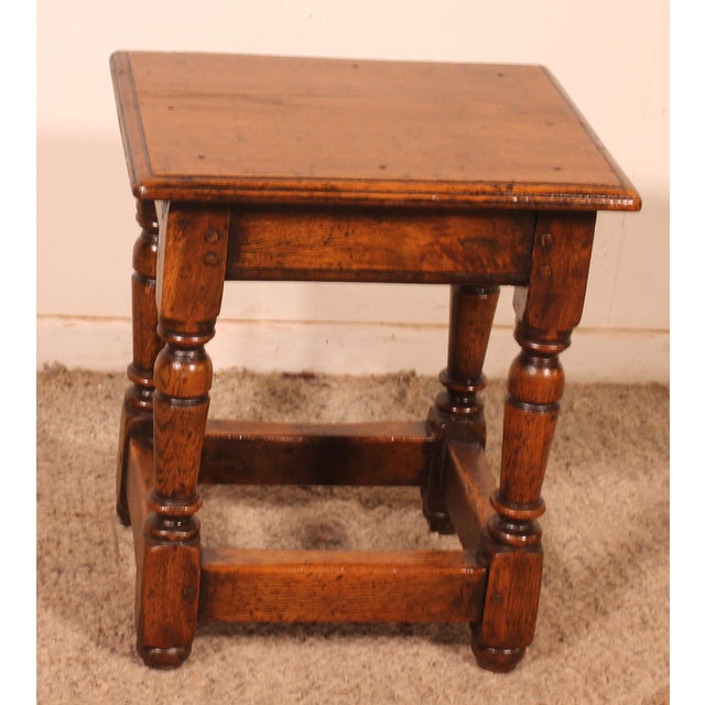 English Oak Stool, 19th Century For Sale - Image 6 of 10
