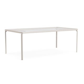 Brown Jordan Kantan Aluminum 43" x 77" Rectangle Dining Table in Shade For Sale