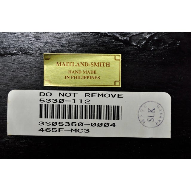 Late 20th Century Maitland Smith French Empire Regency Style Mahogany Console Table Bookcase Curio For Sale - Image 13 of 14