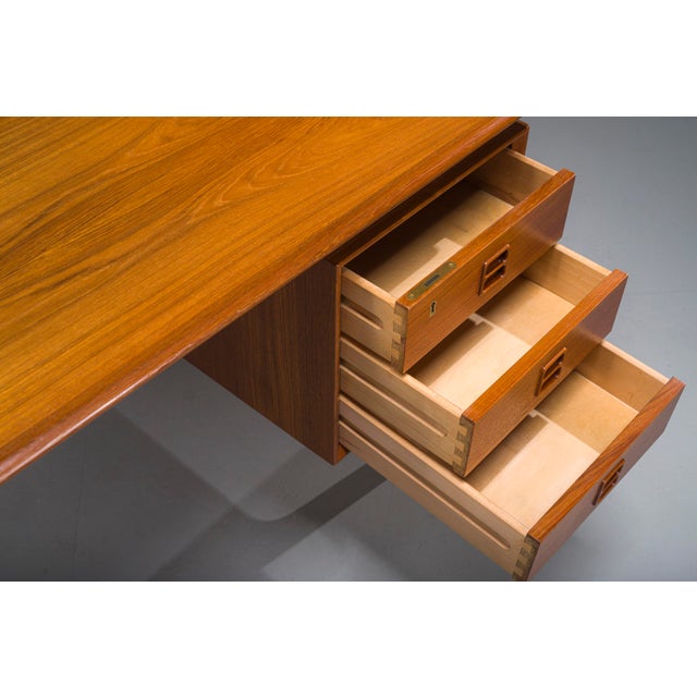 Danish Executive Desk in Teak by Erik Brouer for Brouer Møbelfabrik, 1960s For Sale - Image 18 of 18