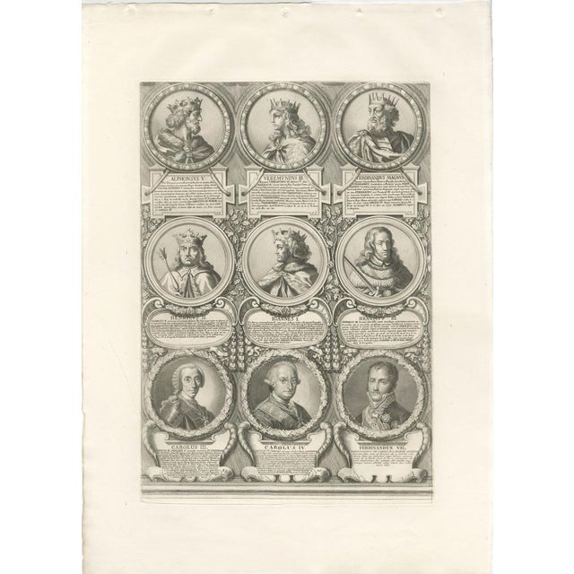 Chronological Portraits of the Kings of Spain, Rome, 1700, Engravings, Set of 11 For Sale - Image 11 of 13