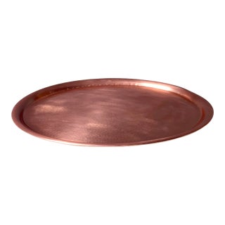 Mid Century Scandinavian Hand Hammered Copper Oval Serving Tray by Gottfrid Carlsson, Sweden For Sale