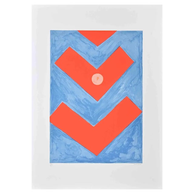 Giulio Turcato, Red Arrows, Screen Print, 1973 For Sale