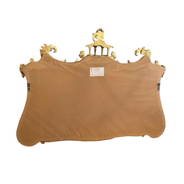 Chinoiserie Vintage Friedman Brothers Gilt Pagoda Chinoiserie Wall Mirror For Sale - Image 3 of 15