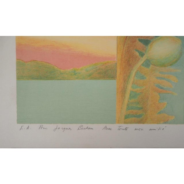 Modern Pierre Garcia-Fons, Still Life View of the Lake, Lithograph For Sale - Image 3 of 8