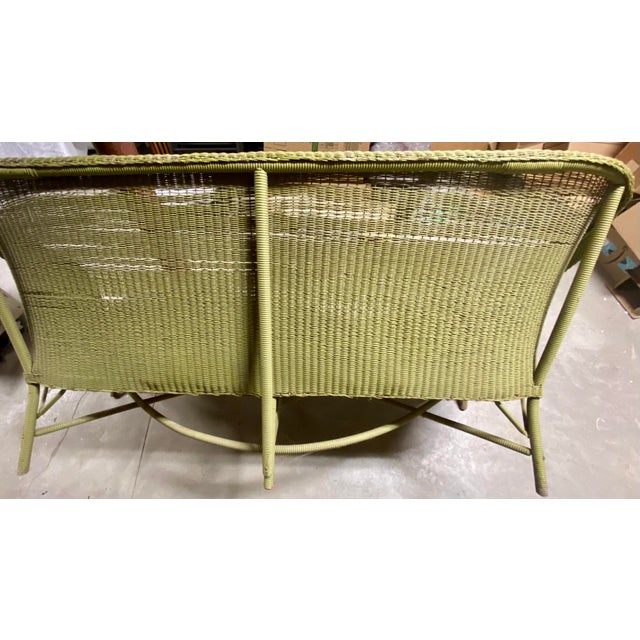 Vintage Lloyd Loom Wicker Settee Chairish
