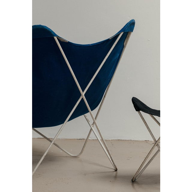 Set of Butterfly Chair with Footstool, 1970s For Sale - Image 9 of 10