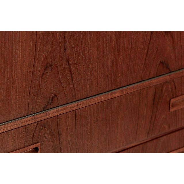 Mid-Century Danish Modern Teak Secretary Desk or Bar Cabinet Made in Denmark 1960s For Sale - Image 12 of 17