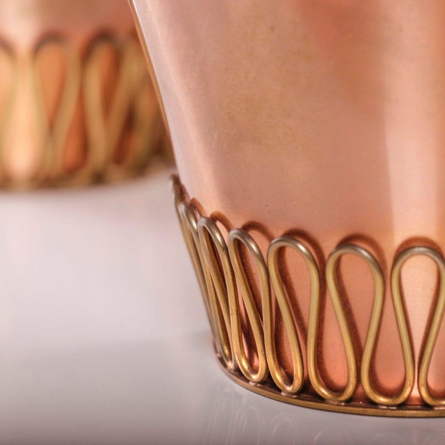 Mid-Century Conical Wall Lights in Copper, 1960s, Set of 2 For Sale - Image 4 of 6