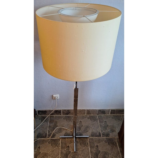 Vintage Floor Lamp with Chrome-Plated Metal Frame, 1970s For Sale - Image 4 of 9