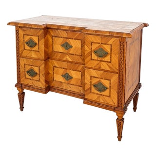 18th Century German Louis XVI Period Cherrywood Parquetry Commode, Circa 1780 For Sale