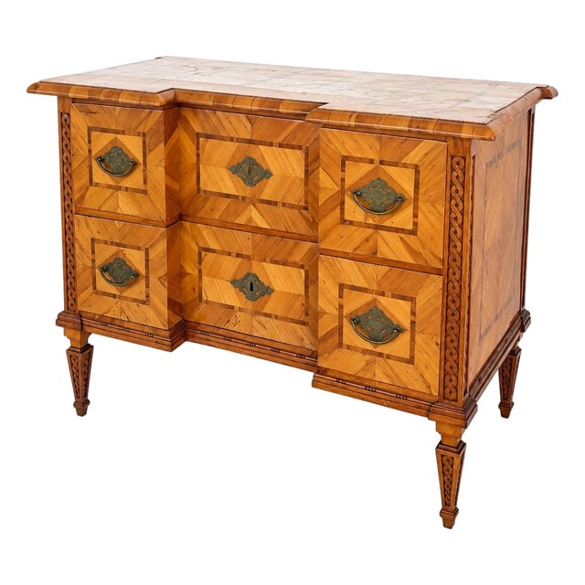 18th Century German Louis XVI Period Cherrywood Parquetry Commode, Circa 1780 For Sale