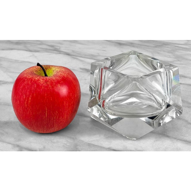 Vintage Art Deco Faceted Clear Glass Ashtray, c. Mid 20th Century - Pairs Nicely with Many Mid-Century & Eclectic Interior...