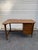 Gorgeous desirable Midcentury modern organic style boomerang-shaped top floating desk. Constructed of solid walnut by...