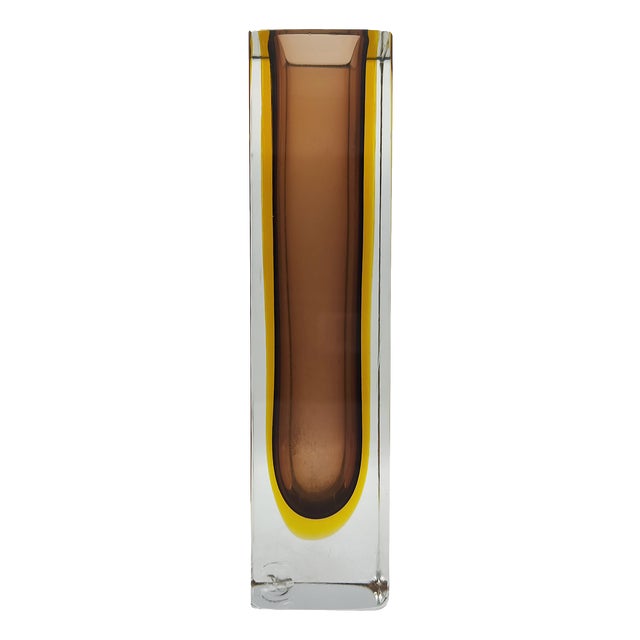 Sommerso Murano Glass Vase by Flavio Poli, Italy, 1950s For Sale