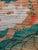 Mid 20th Century Hand-Painted Bamboo Slat Wall Scroll Mandarin Ducks & Lotus Flowers For Sale - Image 10 of 12