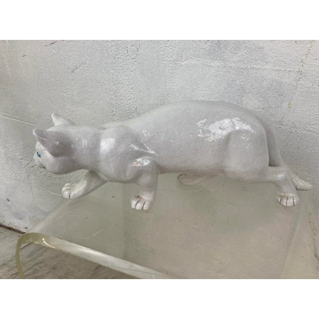 Vintage Italian Terracotta Cat For Sale - Image 9 of 11