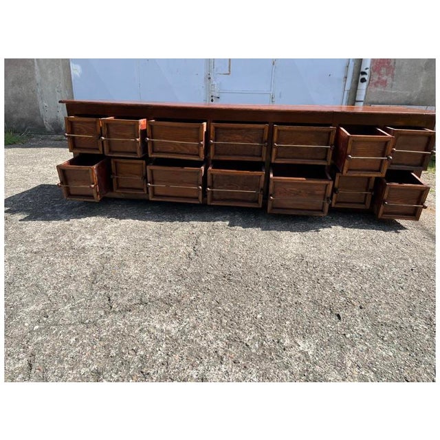 Antique chest of drawers. Wonderful and unobtainable pasta with a historic shop from the historic large wood and walnut...