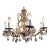 1960s Hollywood Regency 8-Arm Brass Birdcage & Double Pineapple Chandelier - Rewired For Sale