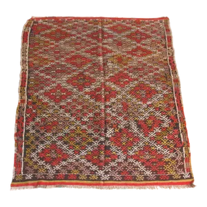 1920s Antique Turkish Kilim-Tribal Home Decor Cicim Kilim