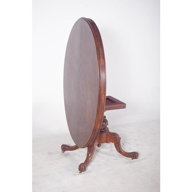Antique Oval Walnut Dining Table, 1890s For Sale - Image 9 of 13