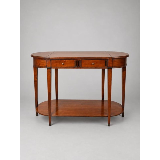 Double-Faced Wooden Console Table with Drawers and Hidden Storage For Sale - Image 6 of 6