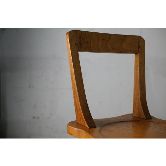 Light Yellow Set of Brutalist Wooden Stools, France, 1960s For Sale - Image 8 of 18