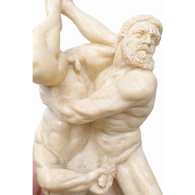 Alabaster Primary Title (Recommended): Mid-20th Century Italian Alabaster Sculpture of Hercules & Diomedes by Gino Ruggeri For Sale - Image 8 of 8