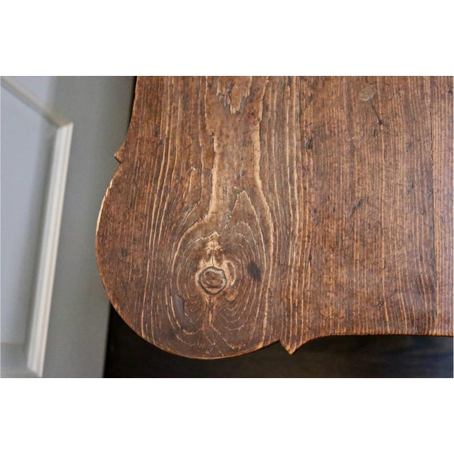 Queen Anne Vintage Queen Anne Style Porringer Top Tea Table For Sale - Image 3 of 6