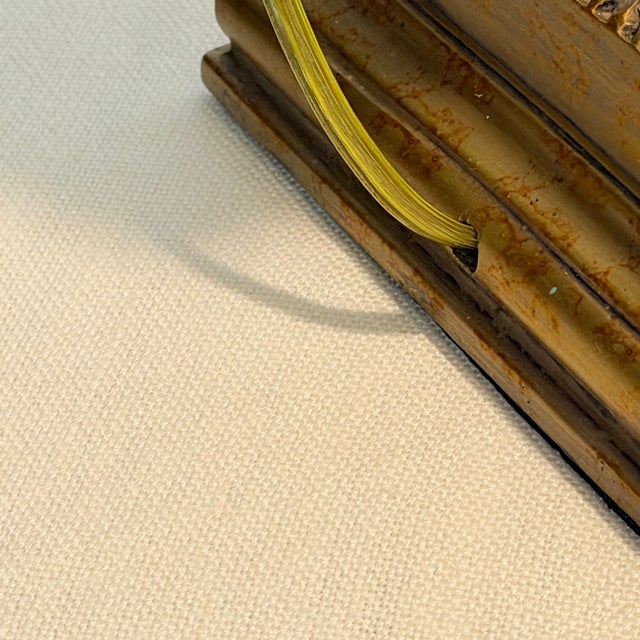 1990s Berman Palm Frond Lamp, Bespoke Gilded Shade, Newly Painted For Sale - Image 15 of 16