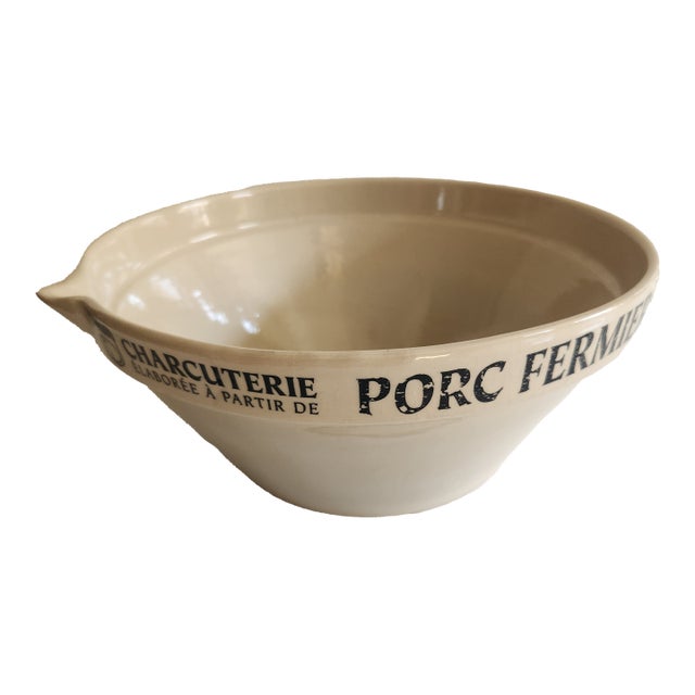 Vintage French Charcuterie Bowl For Sale