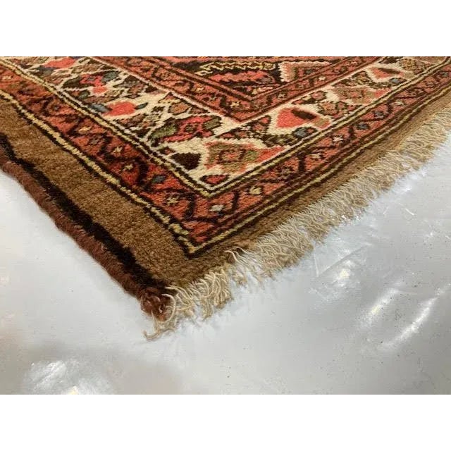 1900s Vintage Persian Camel Hair Rug For Sale In New York - Image 6 of 7