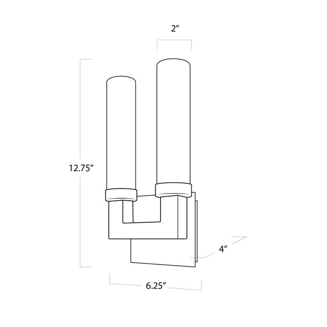 Regina Andrew Montecito Iron Outdoor Double Sconce, Black For Sale In Detroit - Image 6 of 7