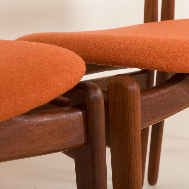 Vintage Danish Teak and Wool Chairs by Erik Buch, 1960s, Set of 4 For Sale - Image 18 of 18