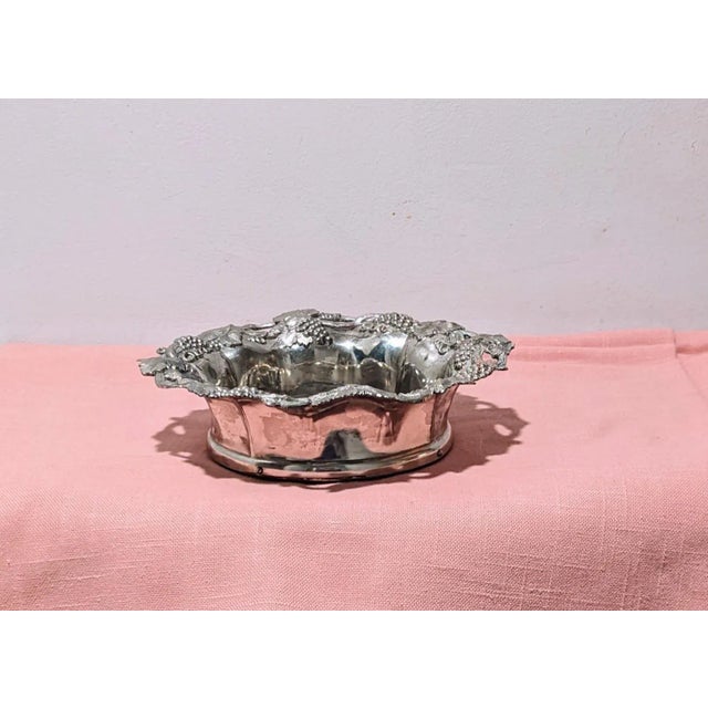 Antique English Wine Coaster Attributed to Corbell & Co With Grape Motif For Sale - Image 4 of 12