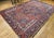 1900 - 1909 Antique Persian Heriz Karajah Rug, Hand-Knotted Wool, Geometric Medallion Pattern, Brick-Red & Navy, 9x12 For Sale - Image 5 of 17