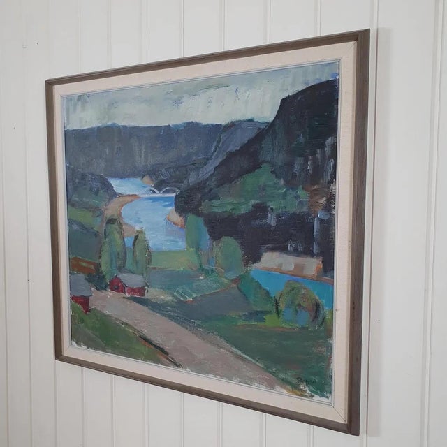 Rolf Wikström, Northern Valley Landscape, 1960s, Oil on Canvas, Framed For Sale - Image 10 of 18
