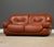 Mario Marenco 1970s Brown Leather Sapporo Loveseat Sofa by Mario Marenco For Sale - Image 4 of 10