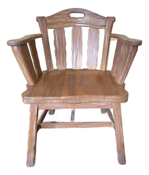 Vintage 1963 Attributed to A. Brandt Ranch Oak Rustic Blonde Captains Chair