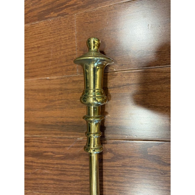 Turn of the Century Antique Brass Fireplace Set For Sale - Image 9 of 13