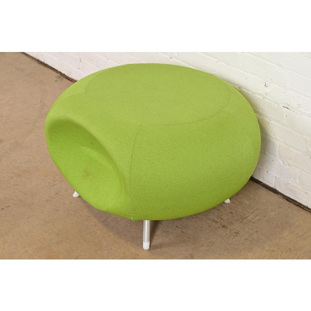 A gorgeous Mid-Century Modern style "Pebble" scalloped stool or ottoman In the manner of Knoll or Herman Miller By...